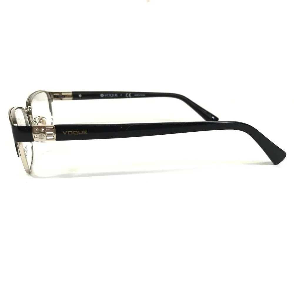 Vogue Eyeglasses Frames VO4073-B 352 Black Gold Rectangular Full Rim 51-17-135